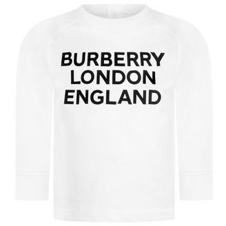 BURBERRY BOYS WHITE LOGO TOP