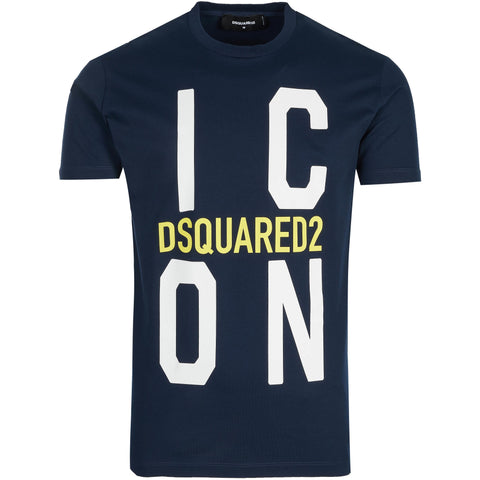 Dsquared2 Icon print T-shirt NAVY