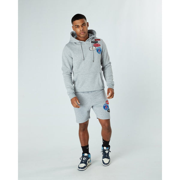 Mercier Grey Marl Paris Badge Hoodie