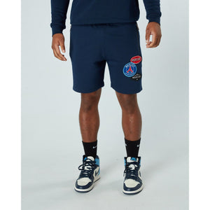 Mercier Navy Paris Badge Shorts