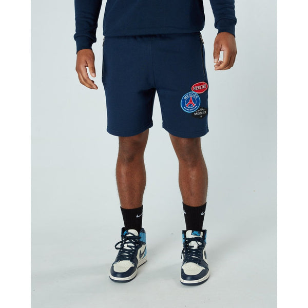 Mercier Navy Paris Badge Shorts