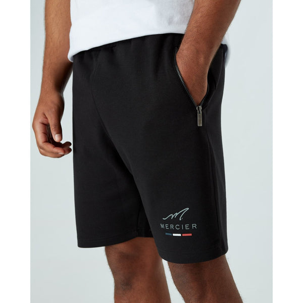 Mercier Black Raised Signature Shorts