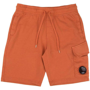 CP COMPANY - LENS COTTON SHORTS - ORANGE