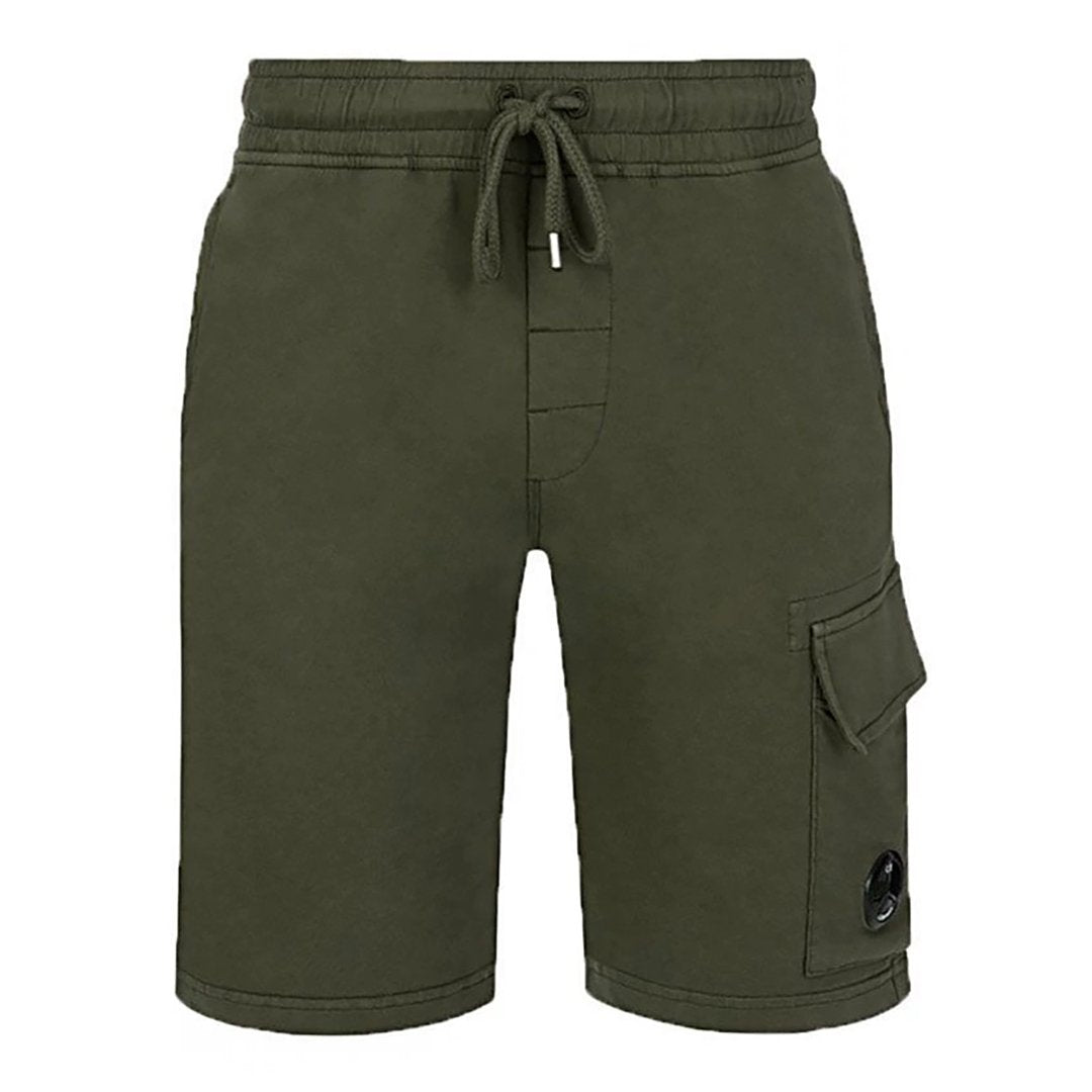 CP COMPANY LENS SHORTS - KHAKI GREEN