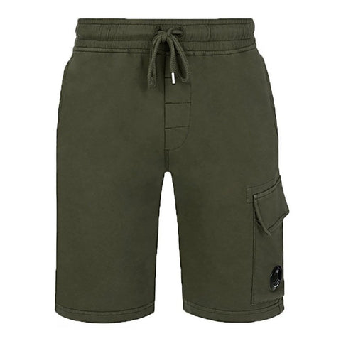 CP COMPANY LENS SHORTS - KHAKI GREEN