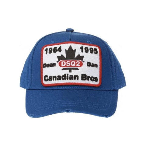 DSQUARED2 CANADIAN BROS CAP - ROYAL BLUE