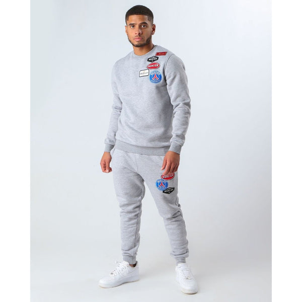 Mercier Grey Marl Paris Badge Bottoms