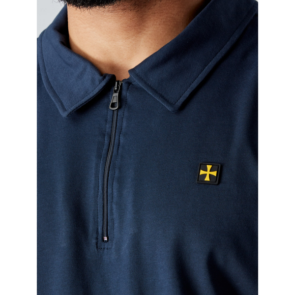 TERRACE CULT PREMIUM JERSEY POLO NAVY