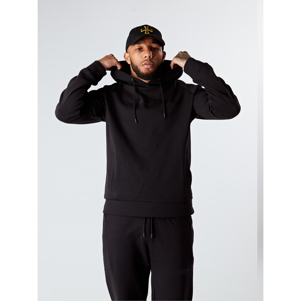 TERRACE CULT STEALTH INTERLOCK HOODIE BLACK