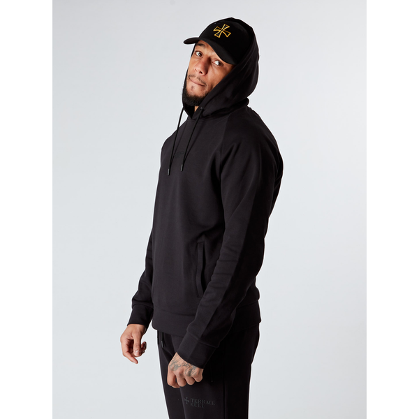 TERRACE CULT STEALTH INTERLOCK HOODIE BLACK