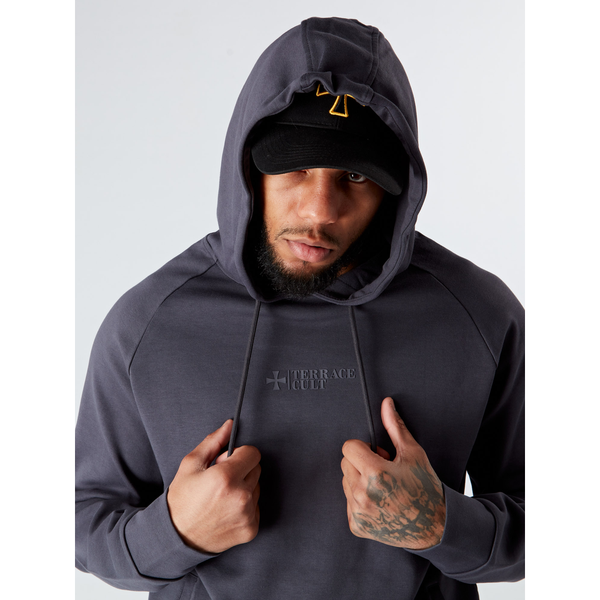 TERRACE CULT STEALTH INTERLOCK HOODIE GREY