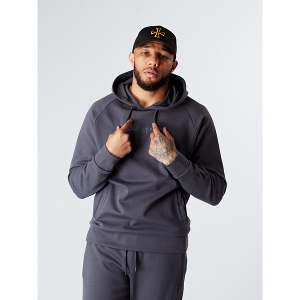 TERRACE CULT STEALTH INTERLOCK HOODIE GREY