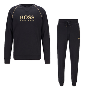 BOSS CREW NECK PIQUE TRACKSUIT WITH METALLIC DETAILS