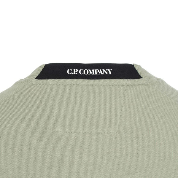 CP COMPANY LOGO PATCH SWEATER IVY