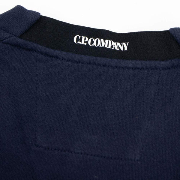 CP COMPANY LOGO PATCH SWEATER NAVY