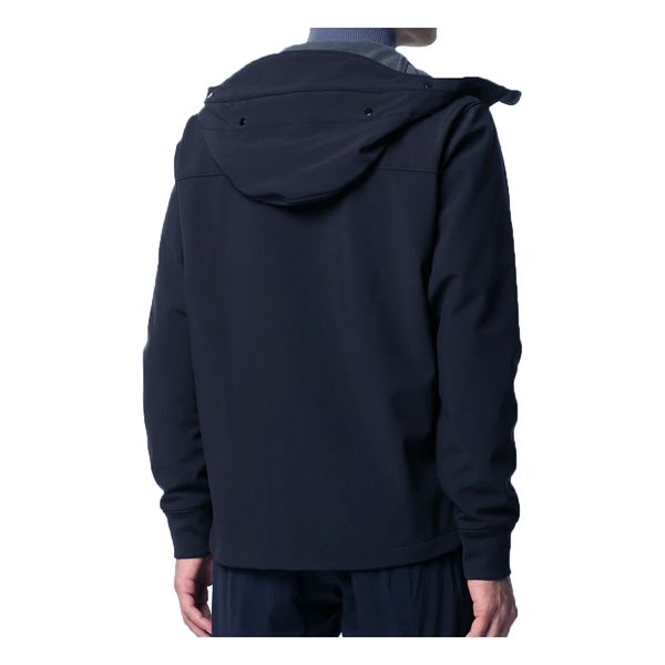 CP COMPANY HOODED SHELL JACKET IN TOTAL ECLIPSE