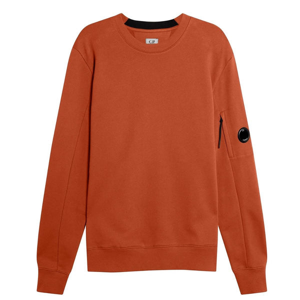 CP COMPANY LOGO PATCH SWEATER BURNT ORANGE