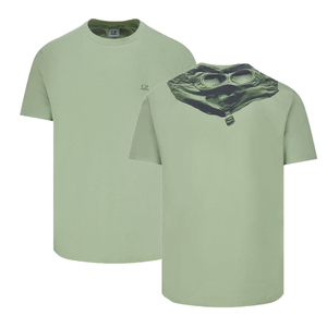 CP COMPANY GOGGLE GRAPHIC T-SHIRT IN GREEN