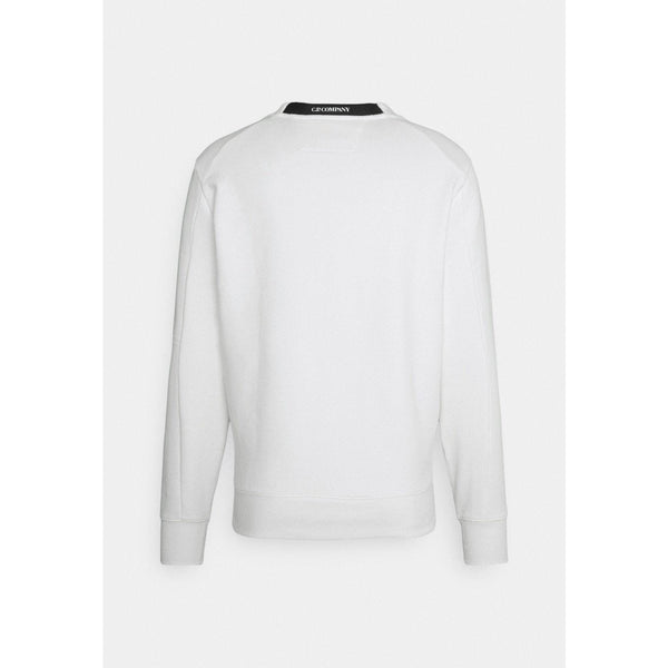 CP COMPANY LOGO PATCH SWEATER WHITE