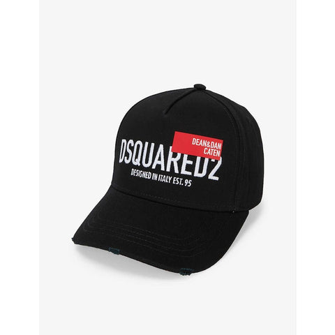 DSQUARED2 BLACK RED TAG CAP