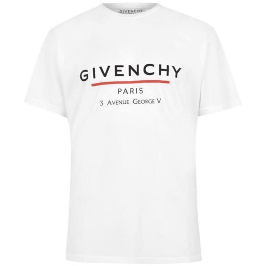 GIVENCHY PARIS T-SHIRT WHITE/RED