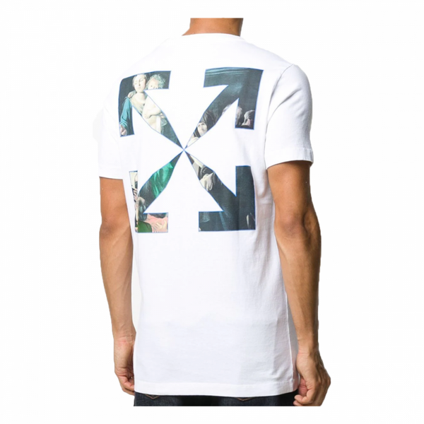 OFF-WHITE CARAVAGGIO PRINT T-SHIRT IN WHITE