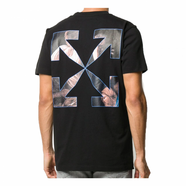 OFF-WHITE CARAVAGGIO ARROWS PRINTED T-SHIRT IN BLACK