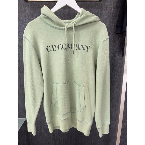 CP COMPANY GREEN COTTON HOODIE