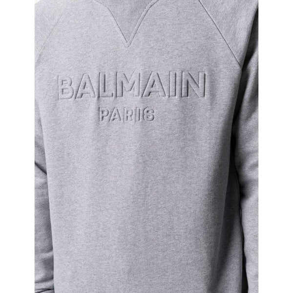 BALMAIN EMBOSSED LOGO SWEATER