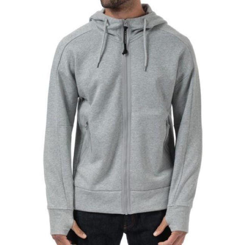 GREY CP COMPANY HOODIE WITH FULL ZIP