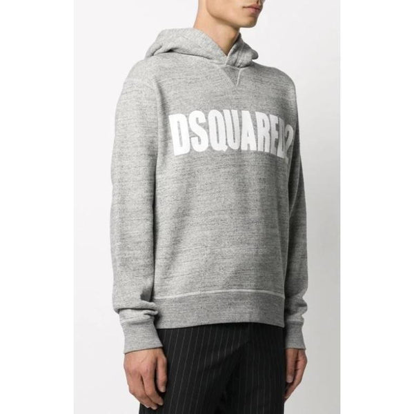 DSQUARED2 ICON HOODIE GREY-WHITE