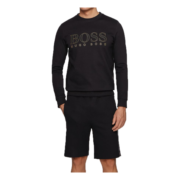 BOSS 'SALBO ICONIC' SHORT SET IN BLACK/GOLD