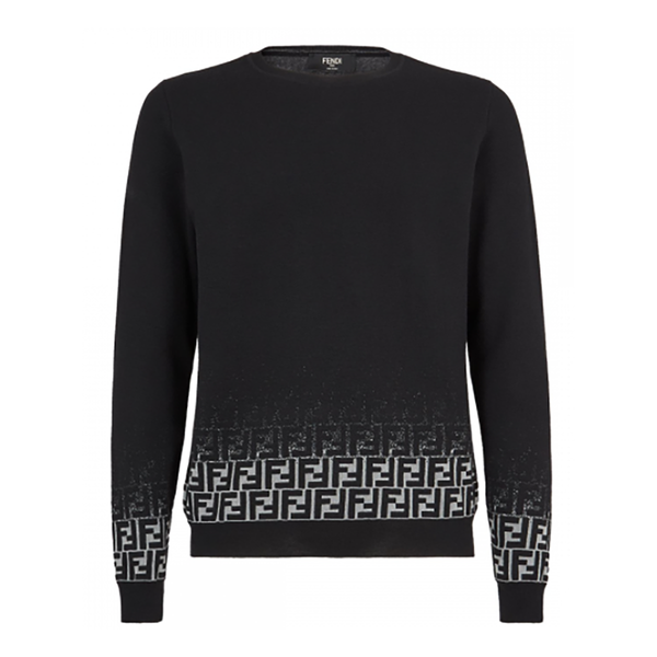 Fendi Faded FF Motif Jumper In Black