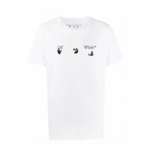 OFF-WHITE LOGO-PRINT T-SHIRT IN WHITE