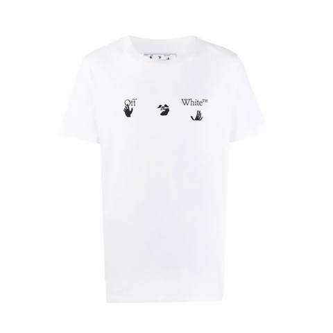 OFF-WHITE LOGO-PRINT T-SHIRT IN WHITE