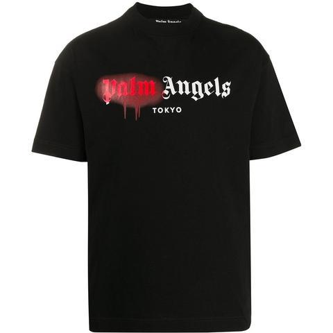 PALM ANGELS T-SHIRT TOKYO SPRAYED