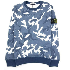 STONE ISLAND JUNIOR BLUE CAMO SWEAT