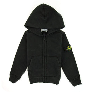 STONE ISLAND JUNIOR ZIP UP BLACK