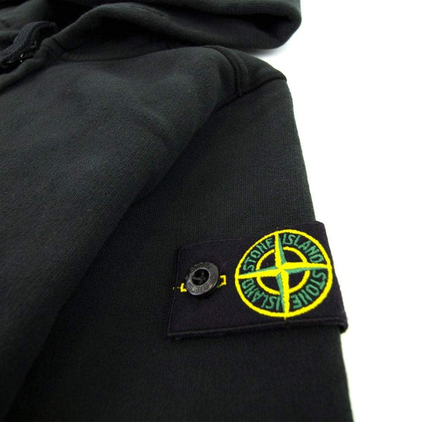 STONE ISLAND JUNIOR ZIP UP BLACK