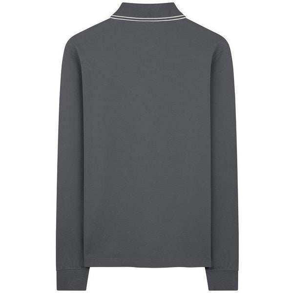 STONE ISLAND CHARCOAL LONG SLEEVE POLO