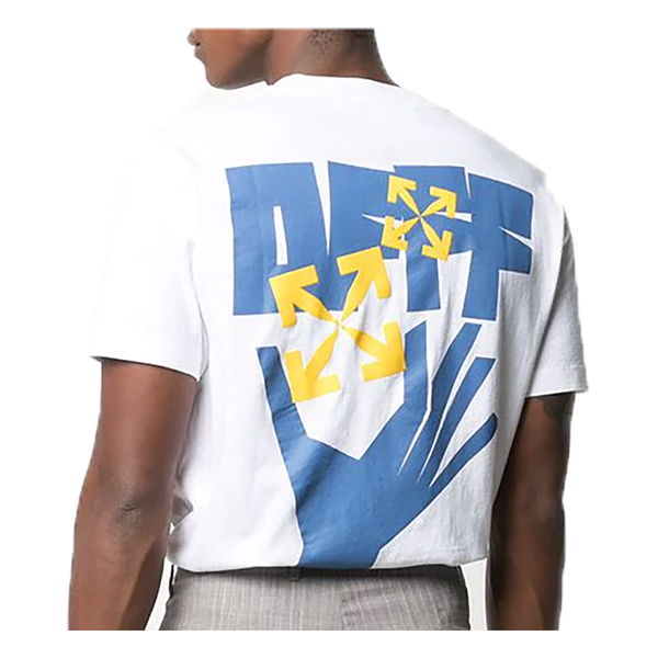 OFF-WHITE HANDS ARROWS S/S OVER TEE WHITE LIGHT BLUE