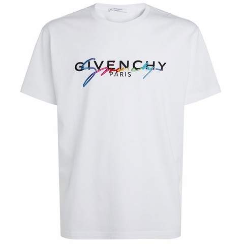 Givenchy Signature Rainbow T-Shirt White