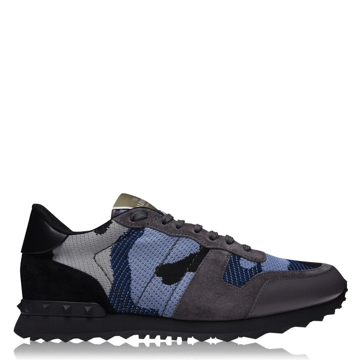 VALENTINO ROCKRUNNER BLUE CAMOUFLAGE TRAINERS