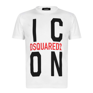 DSQUARED2 LARGE ICON T-SHIRT IN WHITE